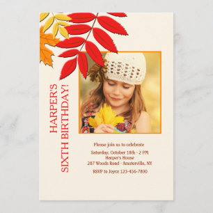 Herbstfarben Foto Erntedank Card Einladung