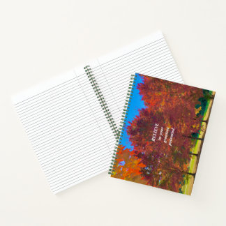 Herbstfarben glauben notizbuch