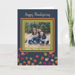 Herbstfarben glücklich Erntedankfest Foto Karte