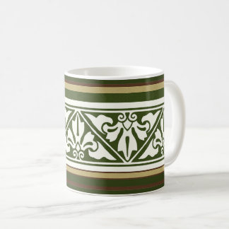 Herbstfarben Gothic Revival Leaf Border Kaffee Mu Kaffeetasse