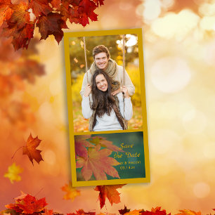 Herbstfarben Hochzeiten speichern das Datum Save The Date