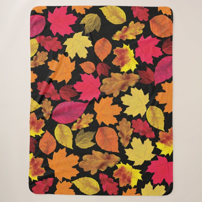 Herbstfarben im Herbst Blätter weich Sherpadecke (Vorderseite)