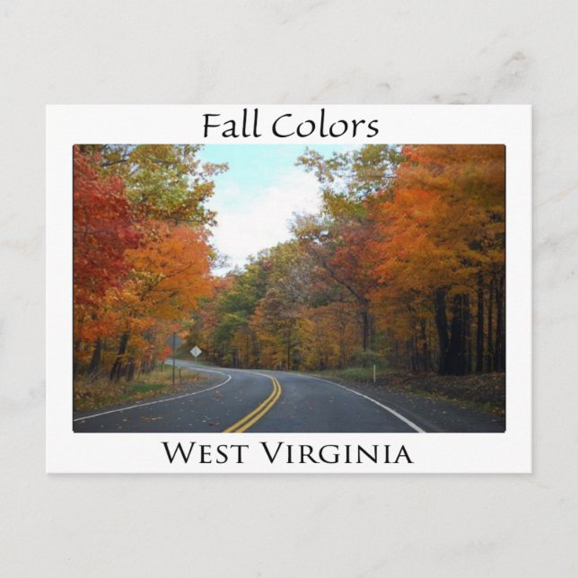 Herbstfarben in West-Virginia Postkarte (Vorderseite)