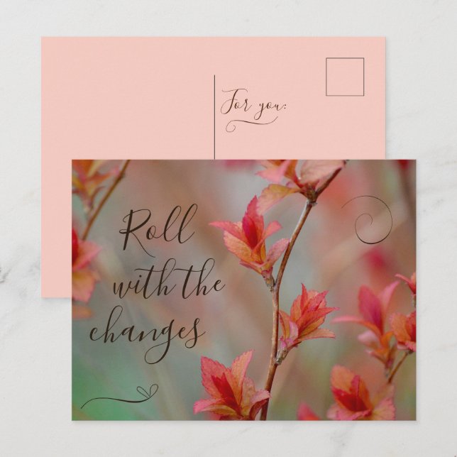 Herbstfarben Jahreszeiten verändern sich und so ma Postkarte (Vorne/Hinten)