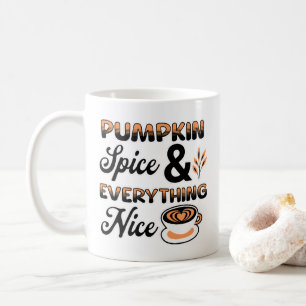 Herbstfarben Kürbisgewürze und alles Nizza Kaffeetasse