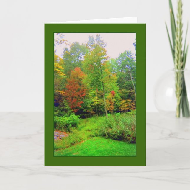 'Herbstfarben' leere Grußkarte Karte (Vorderseite)