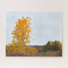 Herbstfarben Lone Cottonwood Tree Impressionistisc
