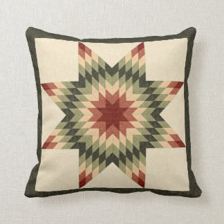 Herbstfarben Lone Star Quilt Look Kissen