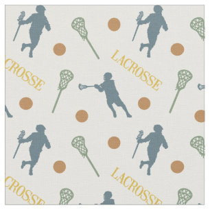 Herbstfarben Malerisches Lacrosse-Spielermuster Stoff