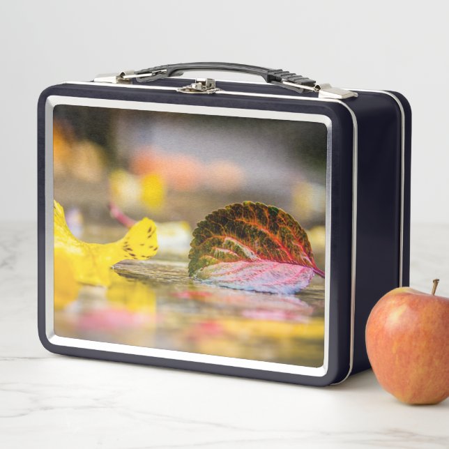 Herbstfarben Metall Brotdose (Beispiel)