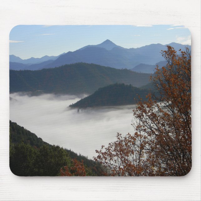 Herbstfarben mit Nebel.... Mousepad (Vorne)