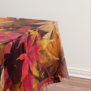 Herbstfarben-Orange verlässt Erntedank Tischdecke