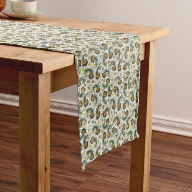 Herbstfarben Paisley Table Runner Kurzer Tischläufer (Beispiel)