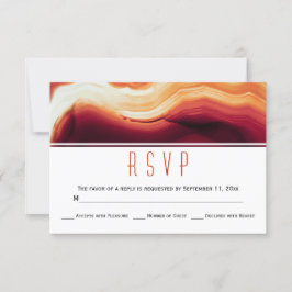 Herbstfarben Rotes Agerateschleiß Hochzeit RSVP Karte