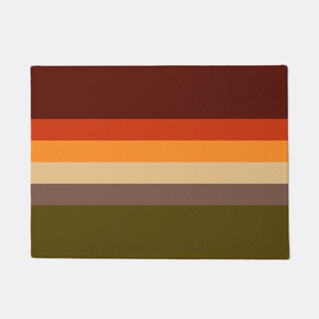 Herbstfarben - Rotes orangefarbenes Gelbbraun Fußmatte (Vorderseite)