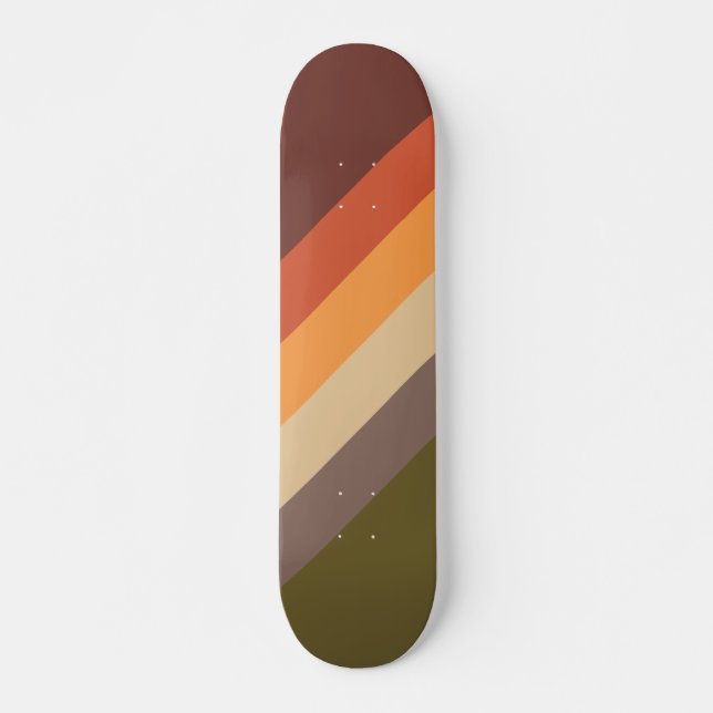 Herbstfarben - Rotes orangefarbenes Gelbbraun Skateboard (Vorne)