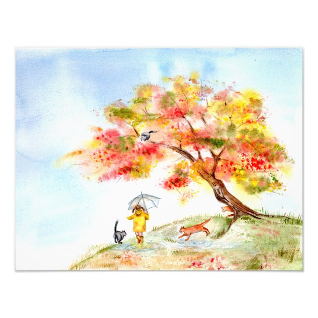 Herbstfarben Sakura Fotodruck (Vorne)