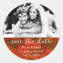Herbstfarben Save the Date benutzerdefiniertes Fot