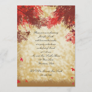 Herbstfarben über Ecru Bridal Dusche Einladung