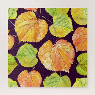 Herbstfarbene Aquarellblumen, nahtloses Muster.