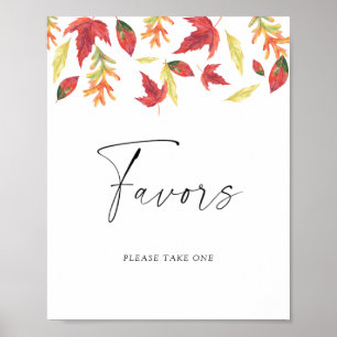 Herbstfarbene Blätter Favoriten Poster