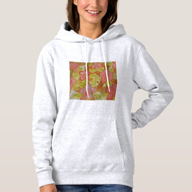 Herbstfarbene Blume Hoodie (Vorderseite)