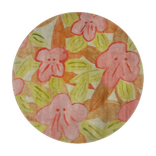 Herbstfarbene Blume-Koppel-Platine Schneidebrett