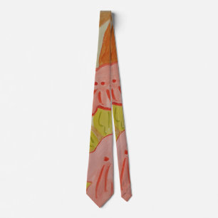 Herbstfarbene Blume Krawatte