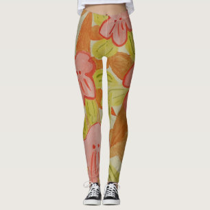 Herbstfarbene Blume Leggings