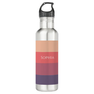 Herbstfarbene Streifen im Stil dieser Herbst- Edelstahlflasche