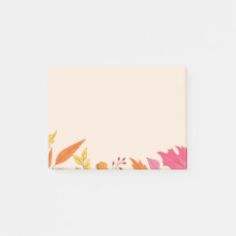 Herbstfarbener Leaf-Designer Post-it Klebezettel