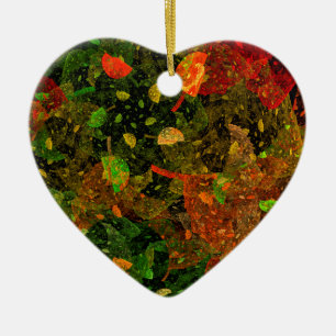 Herbstfarbenes Dekordesign Keramik Ornament