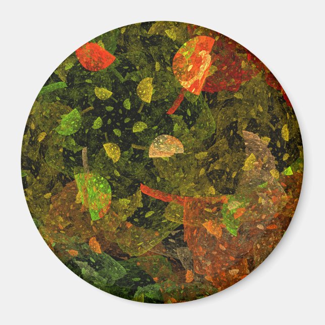 Herbstfarbenes Dekordesign Magnet (Vorne)