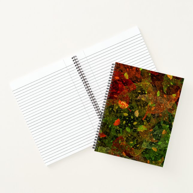 Herbstfarbenes Dekordesign Notizbuch (Innenseite)
