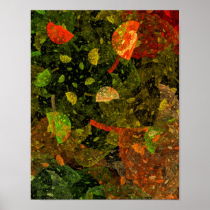 Herbstfarbenes Dekordesign Poster