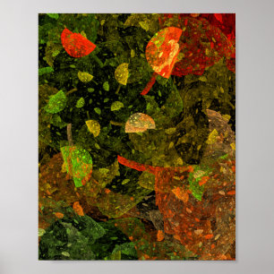 Herbstfarbenes Dekordesign Poster