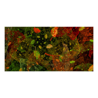 Herbstfarbenes Dekordesign Poster