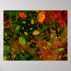 Herbstfarbenes Dekordesign Poster