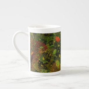 Herbstfarbenes Dekordesign Prozellantasse