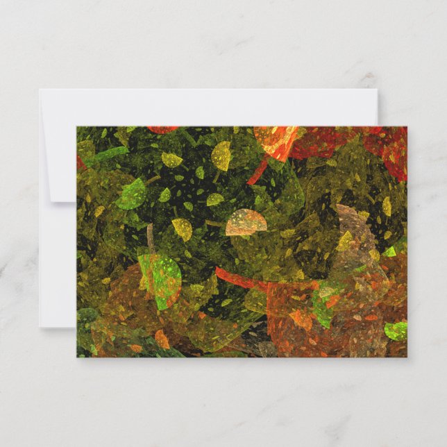 Herbstfarbenes Dekordesign Save The Date (Vorderseite)