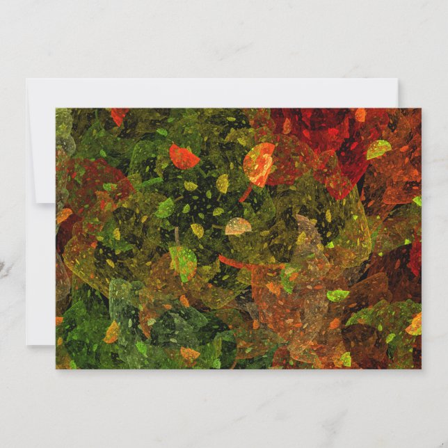 Herbstfarbenes Dekordesign Save The Date (Vorderseite)