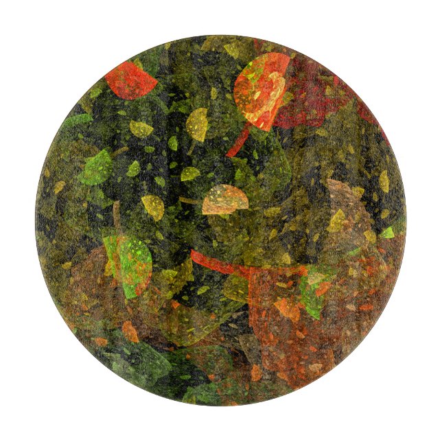 Herbstfarbenes Dekordesign Schneidebrett (Vorderseite)