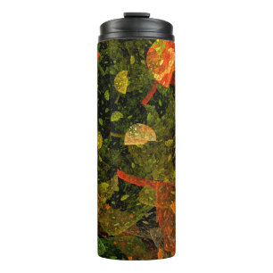 Herbstfarbenes Dekordesign Thermosbecher