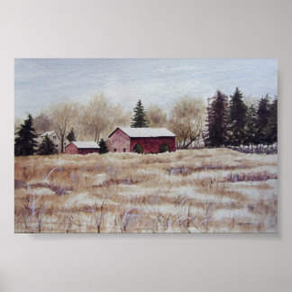 Herbstfarm-Feld- Plakat
