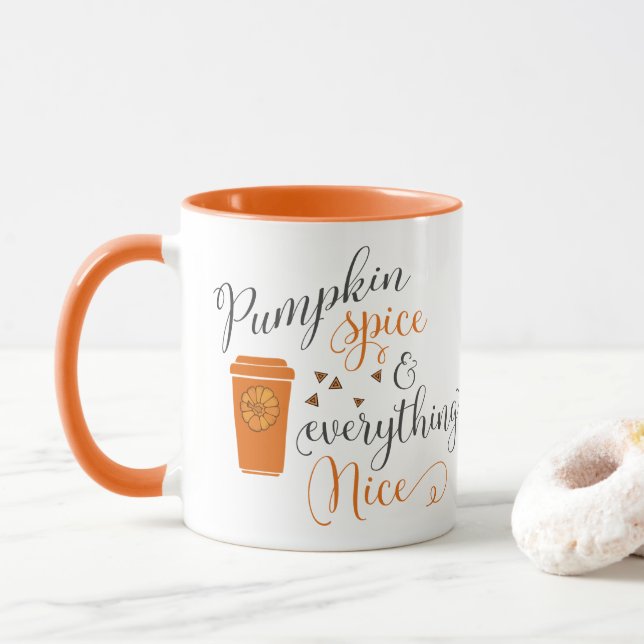 Herbstfavorit Aroma Pumpkin Gewürz Tasse (Mit Donut)