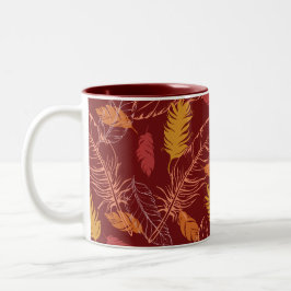 Herbstfedern 2-Ton-Kaffeetasse Zweifarbige Tasse