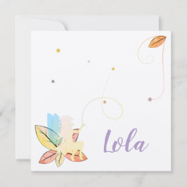 Herbstfee-Geburtsmeldung Einladung