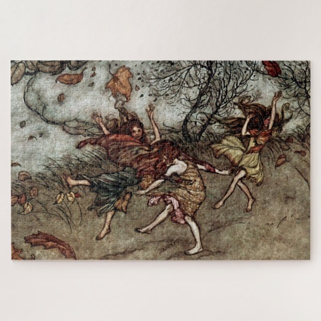 „Herbstfeen“ von Arthur Rackham (Horizontal)