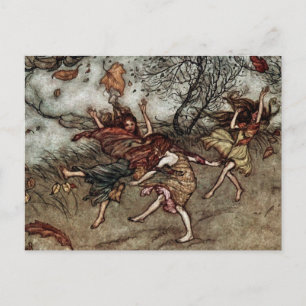 „Herbstfeen“ von Arthur Rackham Postkarte