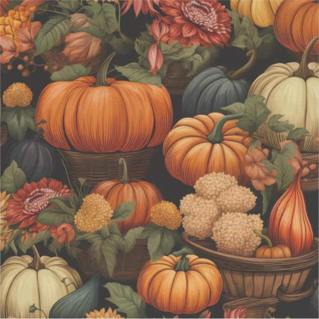 Herbstfeier Aufkleber (Vorderseite)